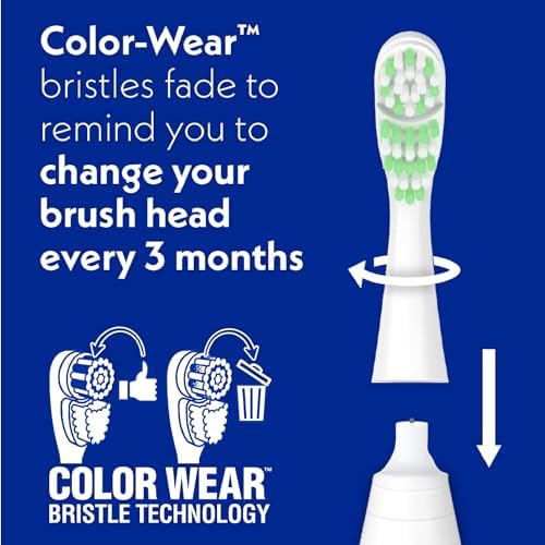 Spinbrush Pro Whiten Battery-Powered Electric Toothbrush Value Pack, Medium Bristles, Batteries Included, 1 Brush & 1 Replacement Head
