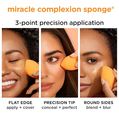Real Techniques 6 Piece Everyday Essentials Makeup Brush Set, Includes 4 Brushes & 2 Makeup Sponges, For Foundation, Blush, Bronzer, Contour, Eyeshadow, & Powder, Travel Gift Set, Cruelty-Free & Vegan