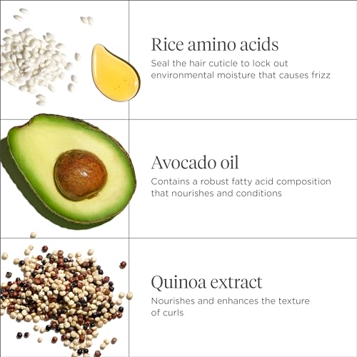 Briogeo Curl Charisma Rice Amino + Avocado Hydrating & Defining Mask, Hair Mask for Wavy, Curly, and Coily Hair, Deeply Nourishes and Defines Curl Pattern, Protein-Free, Vegan, Cruelty-Free