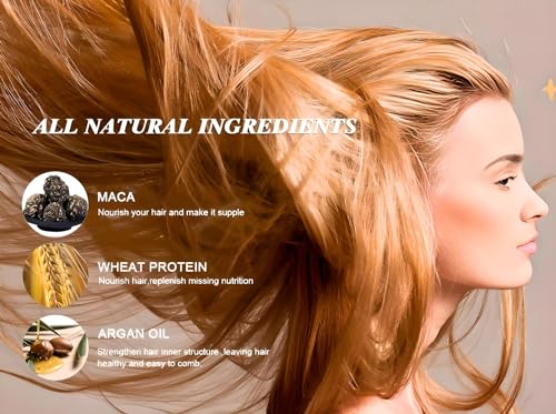 Karseell Hair Repair Set with Shampoo, Conditioner, and Maca Collagen Mask Plus Argan Oil for Dry Damaged Hair (52.39 fl oz), Multipack