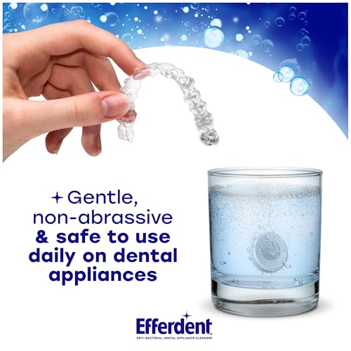Efferdent Retainer Clean & Bright – Retainer Cleaner Tablets, 120 Count – for Retainers, Mouth Guard, Night Guard, Dentures