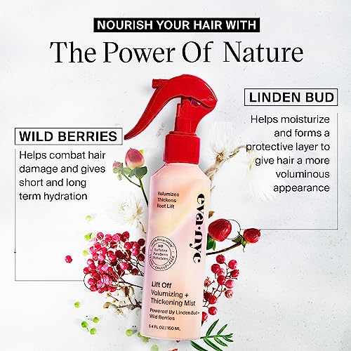 Eva NYC Lift Off Volumizing + Thickening Hair Mist, Volumizing Spray for Fine Hair, 5.4 fl oz