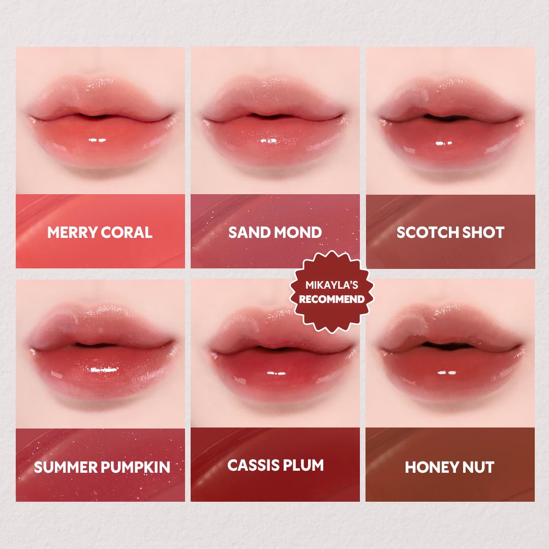 TIRTIR [*Mini Size Waterism Tinted Lip Gloss #02 Merry Coral, 0.06 Fl Oz – Kiss Ready Lipgloss, 12H Long Lasting Non Sticky Natural Tinted Glow Korean Multiuse Cheek and Lip Tint for Women gift