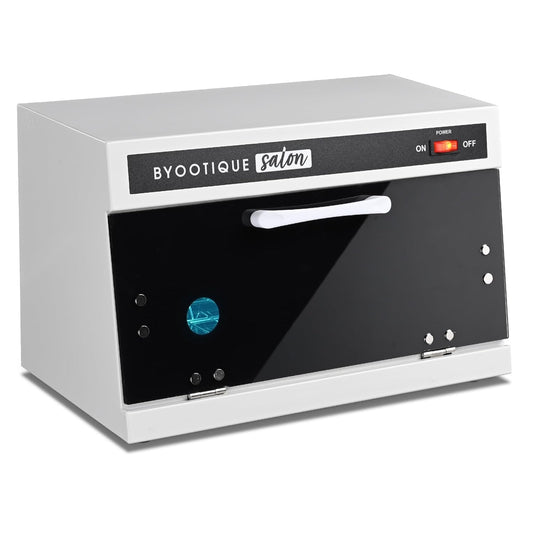 BYOOTIQUE 13L Nail Tool Cleaning Machine Cabinet 275nm Blue Light for Manicure Clippers Facial Skin Beauty Salon Barbershop Spa Equipment Home Metal Tools