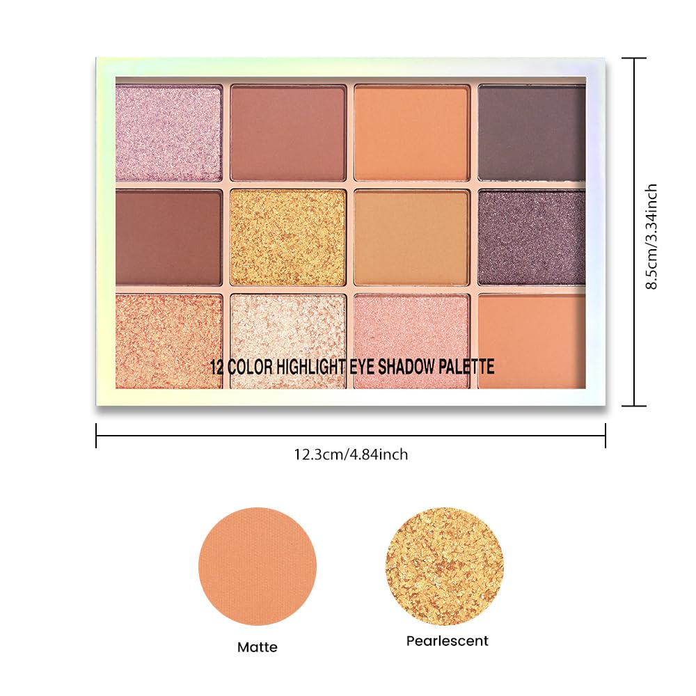 SUAKE Neutral Eye Shadow Palette,Nude Pink Champagne Naked Cream Eyeshadow Palette,Make Up Pallets for Women, Highly Pigmented Long Lasting Naturing-Looking,Blendable,Vegan