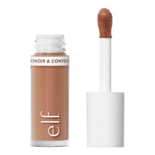 e.l.f. Camo Liquid Bronzer & Contour, Silky Highly Pigmented Formula, Creates a Long-Lasting Bronzed Glow & Natural Look, Vegan & Cruelty-Free, 2 Fair/Light