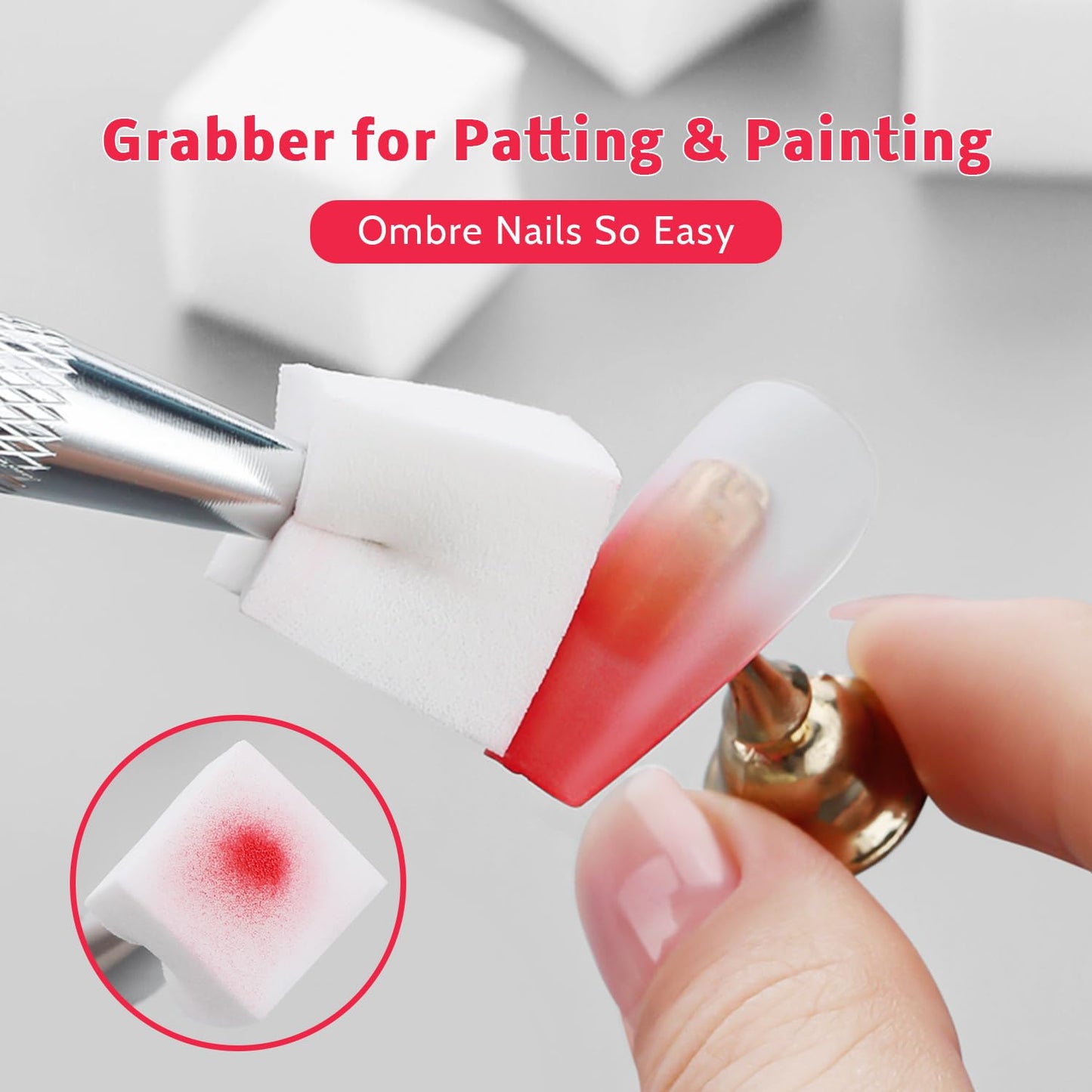 Sponge Pat Paint Nail Gel, Ombre Nails Gradient Gel Nail Blush Blooming Aura Nails Drawing Stripper Floral Painting DIY Nail Art, No Wipe, UV/LED Curing (12 Colors G)