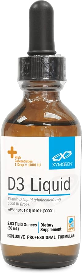 XYMOGEN D3 Liquid (1,500 Servings) + OrganiX PhytoFood Greens Powder (30 Servings) - 1000 IU Liquid Vitamin D Drops with Vegetables, Fruits, Berries, Phytonutrients, Fiber, Probiotics + Enzymes
