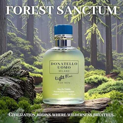 3Pack Men Colognes Combo Set Donatello Uomo&Blue Ocean&Donatello Light Blue 3.4 Fl Oz Each Eau De Parfume Spray with Woody Floral & Fruity Scent Perfume Gift Set Day to Night Use Fragrances