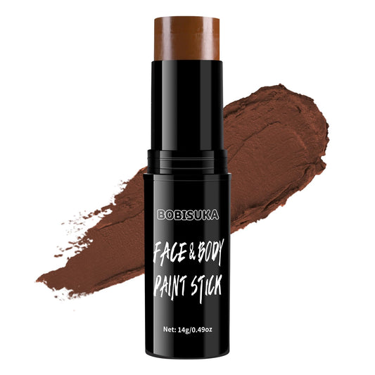 BOBISUKA Brown Face Body Paint Stick Water Based Face Painting Kit Cream Blendable Eye Black Sticks for Sports Quick Drying Foundation Makeup for Halloween Camo Hulk Hunting Cosplay SFX Costume Party