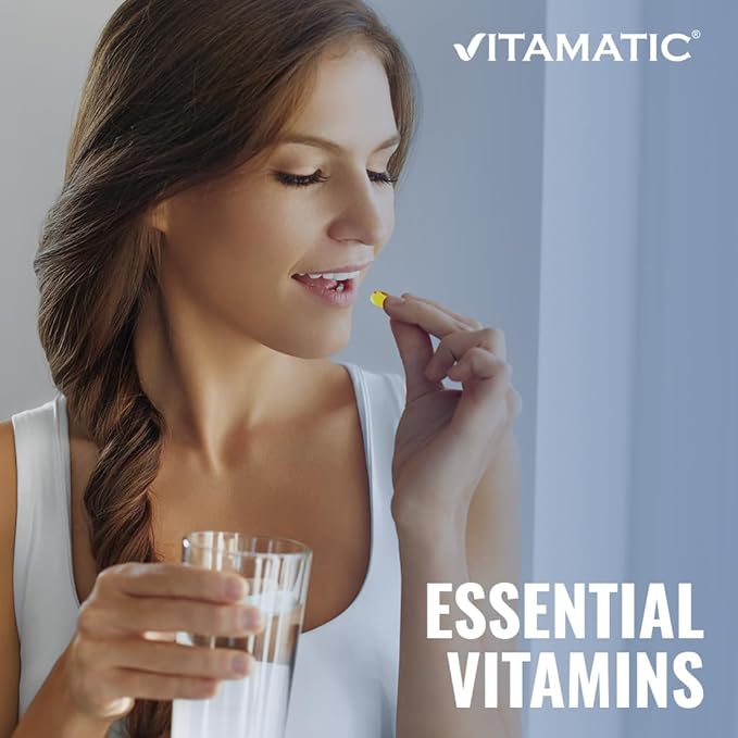 Vitamatic ADK Vitamin Supplement, 180 Veg Capsules, High Potency Vitamins A, D3, K2 for Bone Health, Calcium Absorption, Non-GMO, Gluten Free