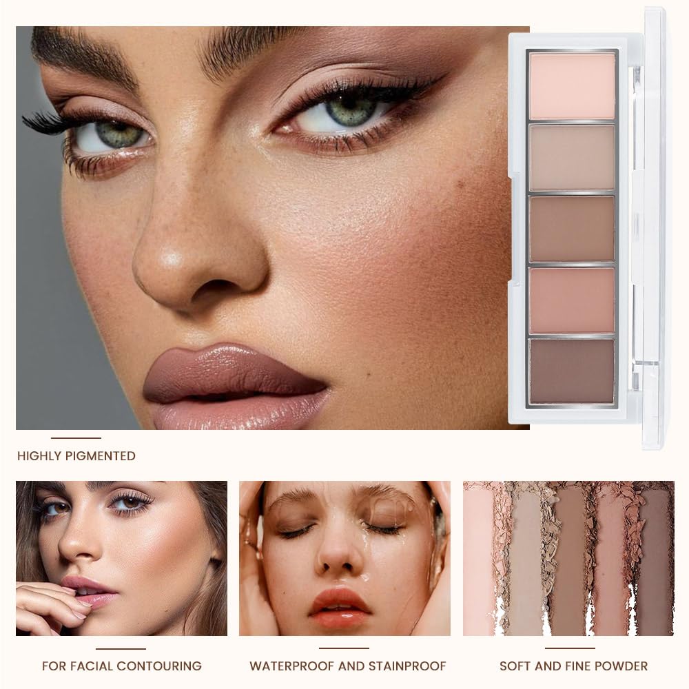 AMY'S DIARY Matte Nude Brown Beige Eye Shadow Palette Makeup, Natural Tones Eyeshadow Palette Nude Taupe Eye Shadows, for Woman Long Lasting Delanci bronzed mocha palette (#02)