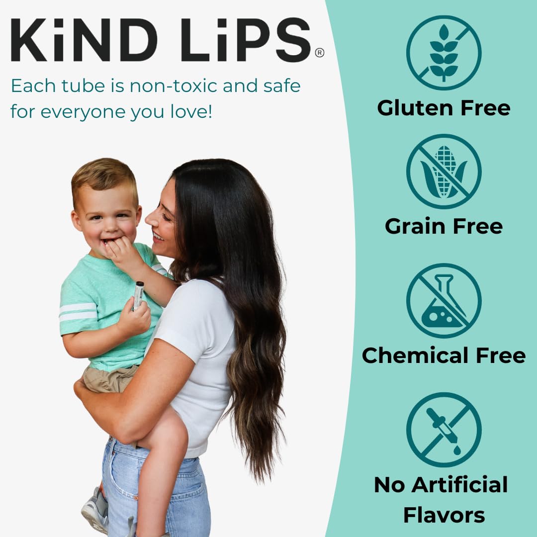 Sweet Mint Lip Balm – Natural Minty Lip Moisturizer with Organic Ingredients | Gluten-Free, Grain-Free, Paraben-Free Chapstick Alternative for Dry Lips | Kind Lips Single Tube