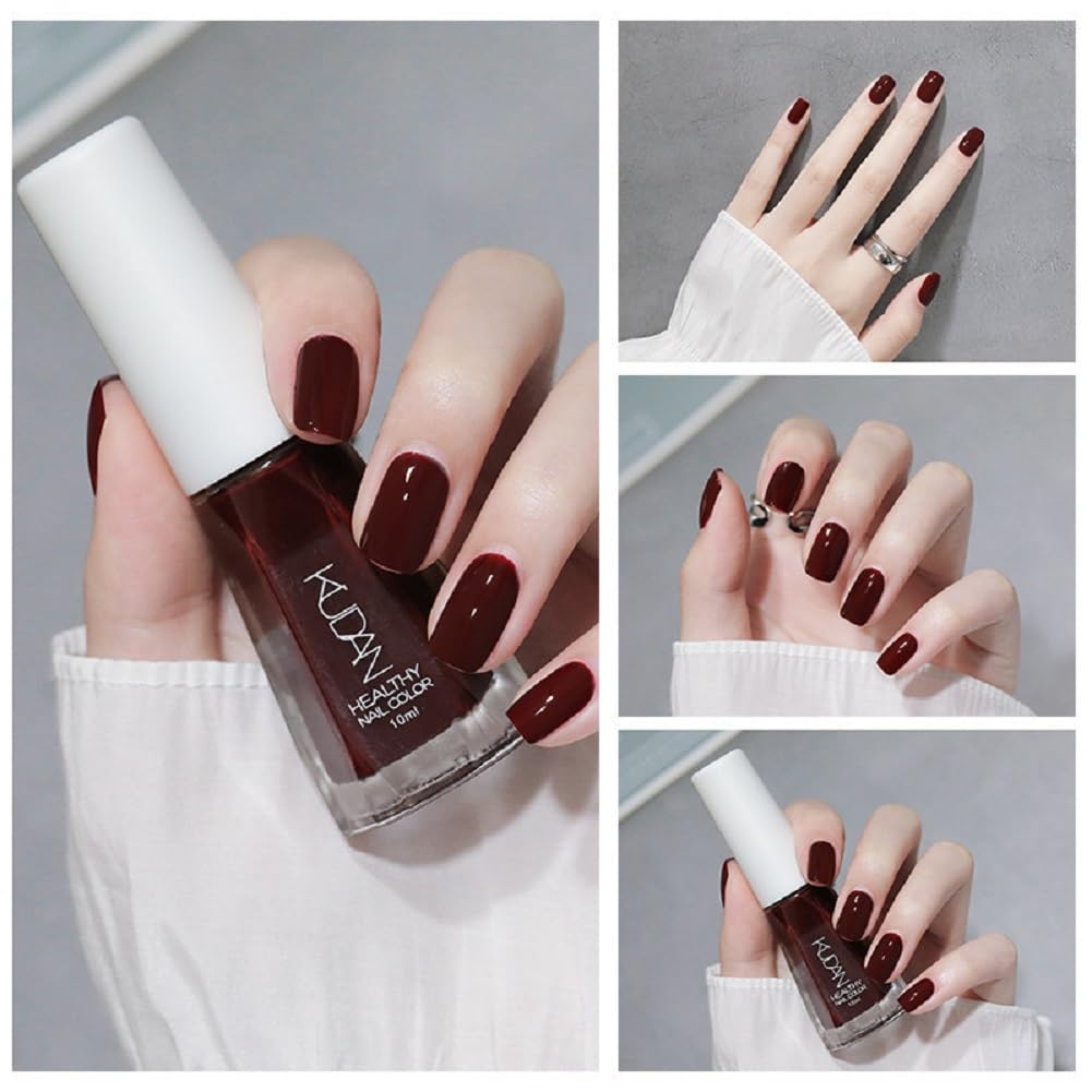 Nail Polish set - Nail Lacquer Quick Dry, Full Size, Vibrant, Colorful, Trendy, Glitter, Glossy, Metallic, Matte Nail Art Nail Shades (N6 Chinese red, 52g)