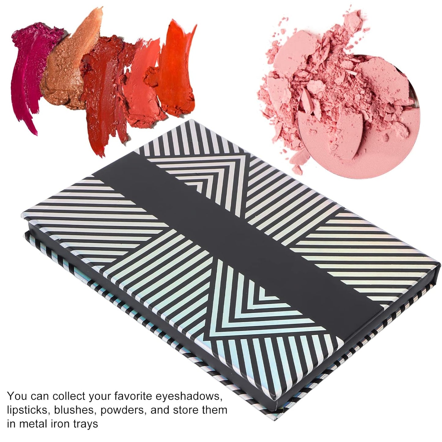 Empty Magnetic Eyeshadow, Makeup Palette Concealer Makeup Case with Mirror for Lipstick Blush Powder, Upgraded Shadow Palette Makeup Storage Extra Large Empty Pallete