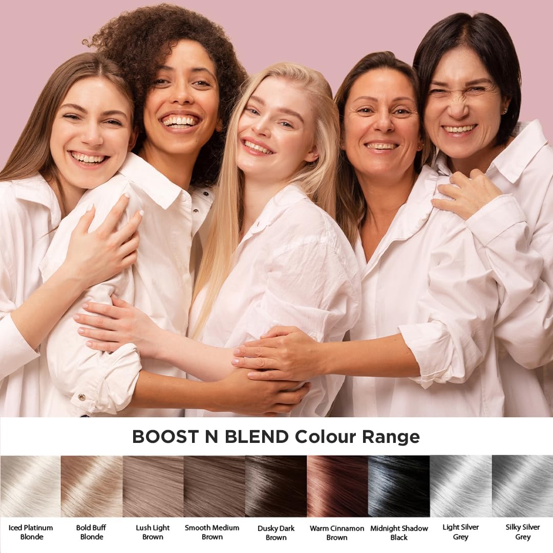 BOOST N BLEND Hair Fibers for Thinning Hair, Cotton Hair Volumizer for Women (25g/0.88oz) - Warm Cinnamon Brown