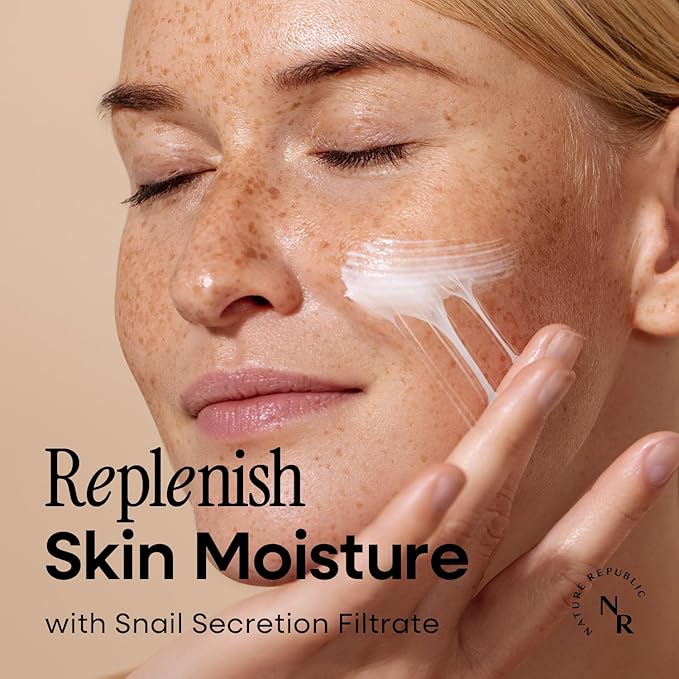 Nature Republic Snail Mucin Toner Emulsion Cream Set - Korean Skincare, Hydrating with Niacinamide, Face Moisturizer, Moisturizing Skin Care, Glow, Mucus
