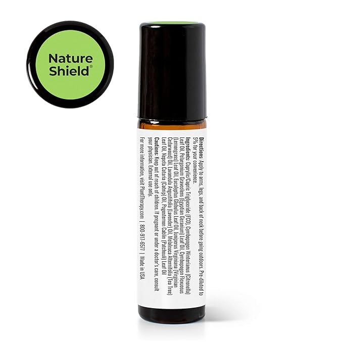Plant Therapy Nature Shield Essential Oil Blend Pre-Diluted Roll-On 10 mL (1/3 oz) 100% Pure, Natural Aromatherapy, Therapeutic Grade