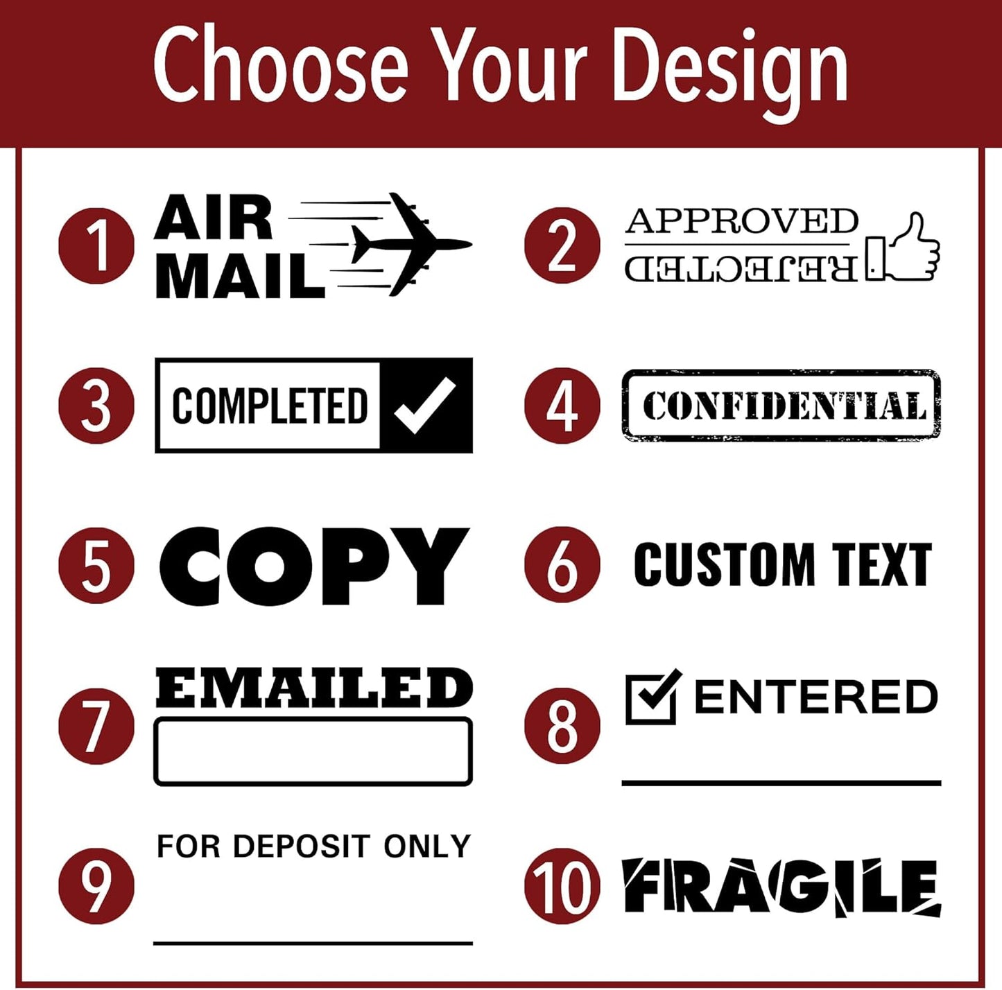 Return to Sender Office Stamp | 4 Different Sizes | 20 Designs | Multiple Color Options | Perfect for Quick Validation of Office Documents (Return to Sender, Xtra Wide)