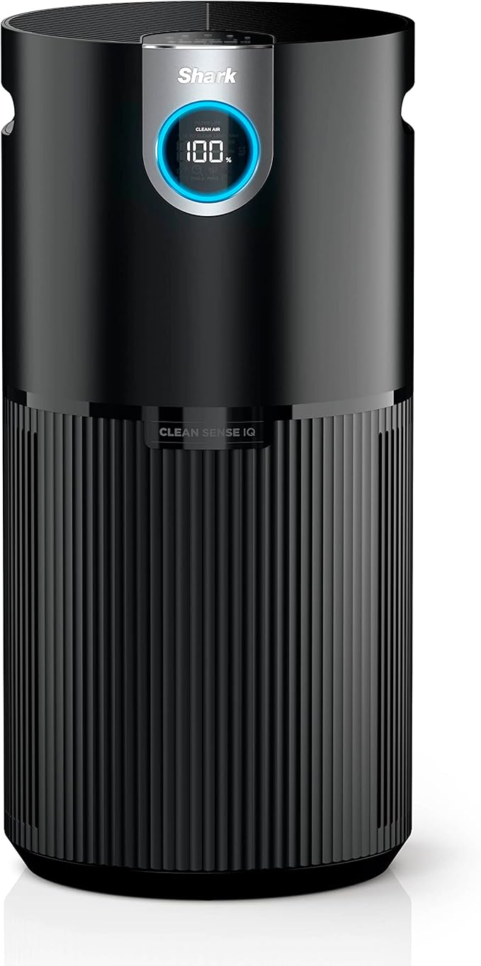 Shark Air Purifier for Home, Office, and Bedroom, Clean Sense Technology, HEPA Air Filter, 1200 Sq Ft, Captures 99.98% of Particles, Pet Dander, Pollutants, Dust, Smoke, Allergens & Smells, HP202