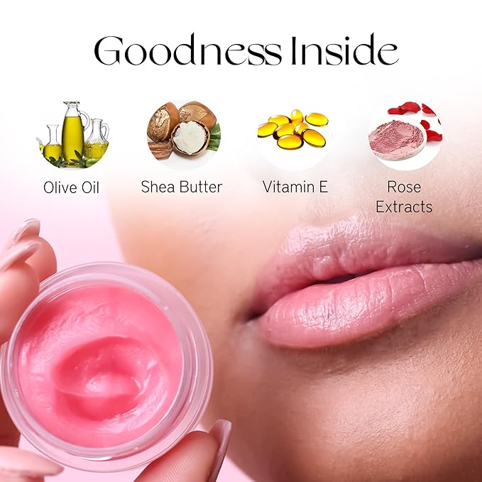 Nourish Mantra Rose Repair Lip Balm with SPF | Made with Rose Extracts, Olive oil, Shea Butter, Vitamin E & Avocado Oil | For Dry, Chapped and Dark Lips | Best for Both Women and Men | 12g