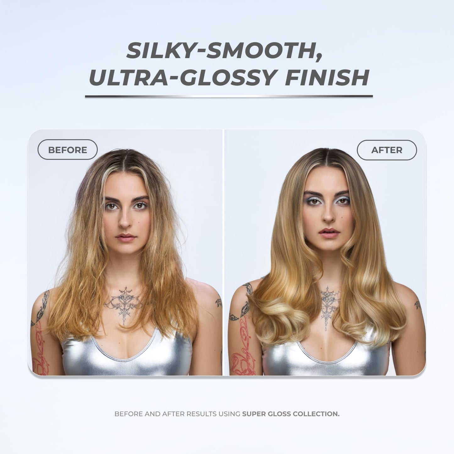 XMONDO Hair Super Gloss Ultra Frizz Defense Spray, Advanced Vegan Anti-Frizz Treatment with Humishield Technology for Smooth, Shiny Hair, 6.7 Fl. Oz