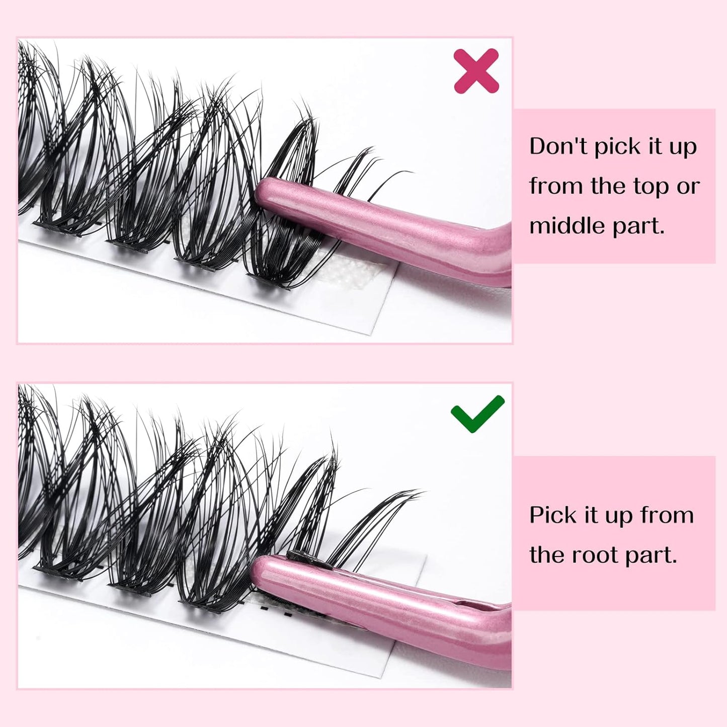 280 Pcs Individual Lashes 40D-C-0.07-12 Cluster Lashes C D Curl Wispy Lashes Bottom Lashes DIY Lashes At Home（40D-C-0.07-12）