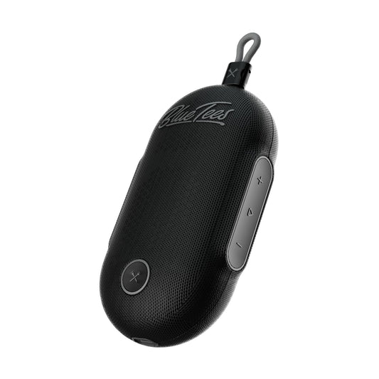 Blue Tees Golf Player Go - Compact GPS Speaker, Bluetooth Music & Audible GPS Distances, Auto Course Recognition, IPX7 Waterproof, 40,000+ Preloaded Courses, 16+ Hours Battery, Built-in Magnetic Strip