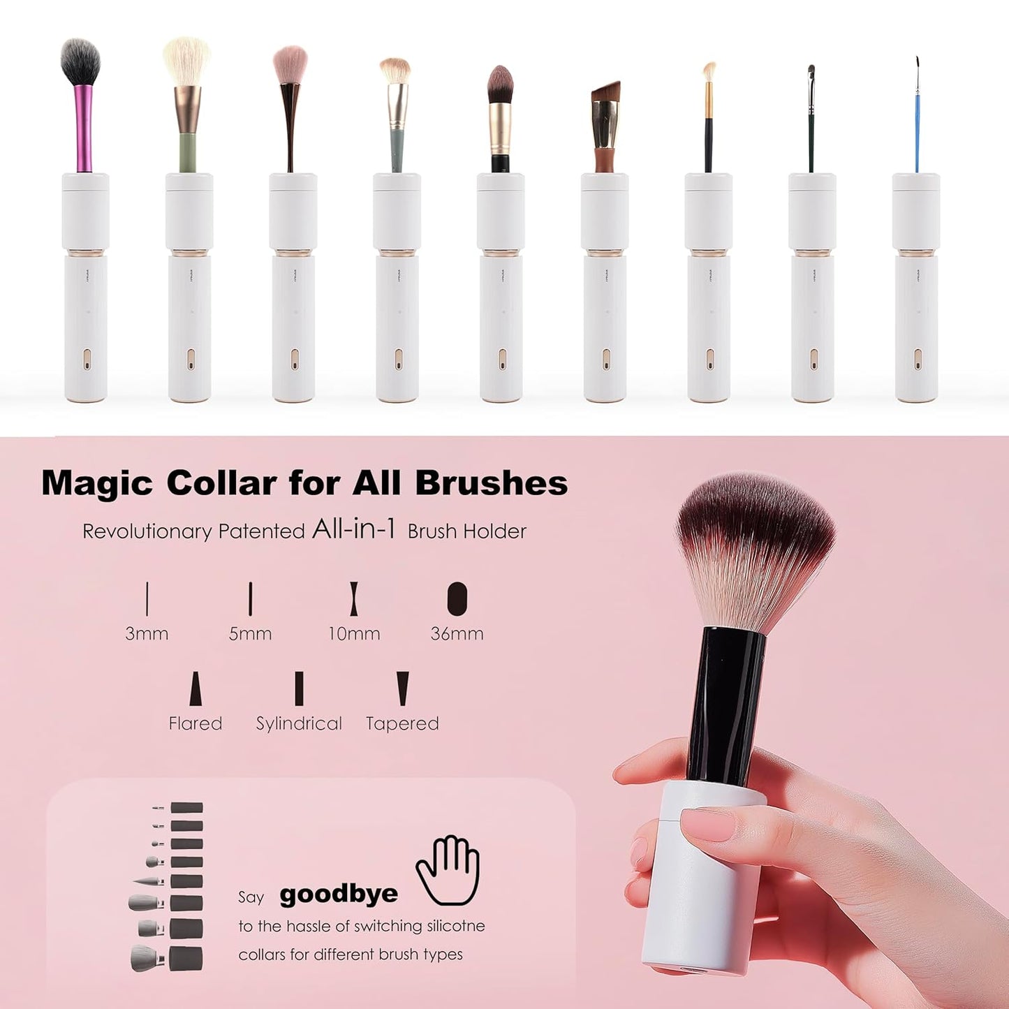 Electric Makeup Brush Cleaner Bundle with Tea Tree Oil Cleaner 25.36 fl.oz