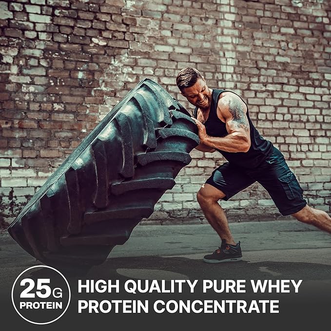 NutraBio Classic Whey Protein Powder- 25G of Protein Per Scoop - No Fillers, Artificial Colors, Preservatives - Chocolate Milkshake, 2 Pounds
