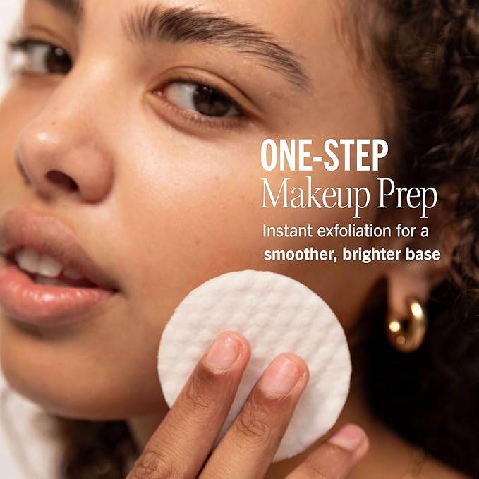 First Aid Beauty - Facial Radiance Pads with Glycolic & Lactic Acids, Daily Exfoliating Pads with AHA, Visibly Smaller Pores, Help Tone & Brighten Skin, One-Step Makeup Prep, Compostable, 60, 2ct