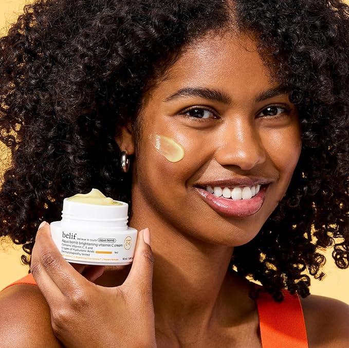 belif Aqua Bomb Vitamin C Face Cream Moisturizer, Infused with Hyaluronic Acid, Vitamin C & Vitamin E, Intense Hydration, For All Skin Types, Korean Skin Care