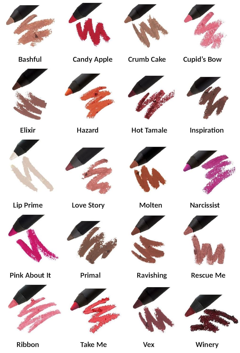 Jolie Waterproof Ultimate Lip Liner Pencil - NARCISSIST (a bright magenta)