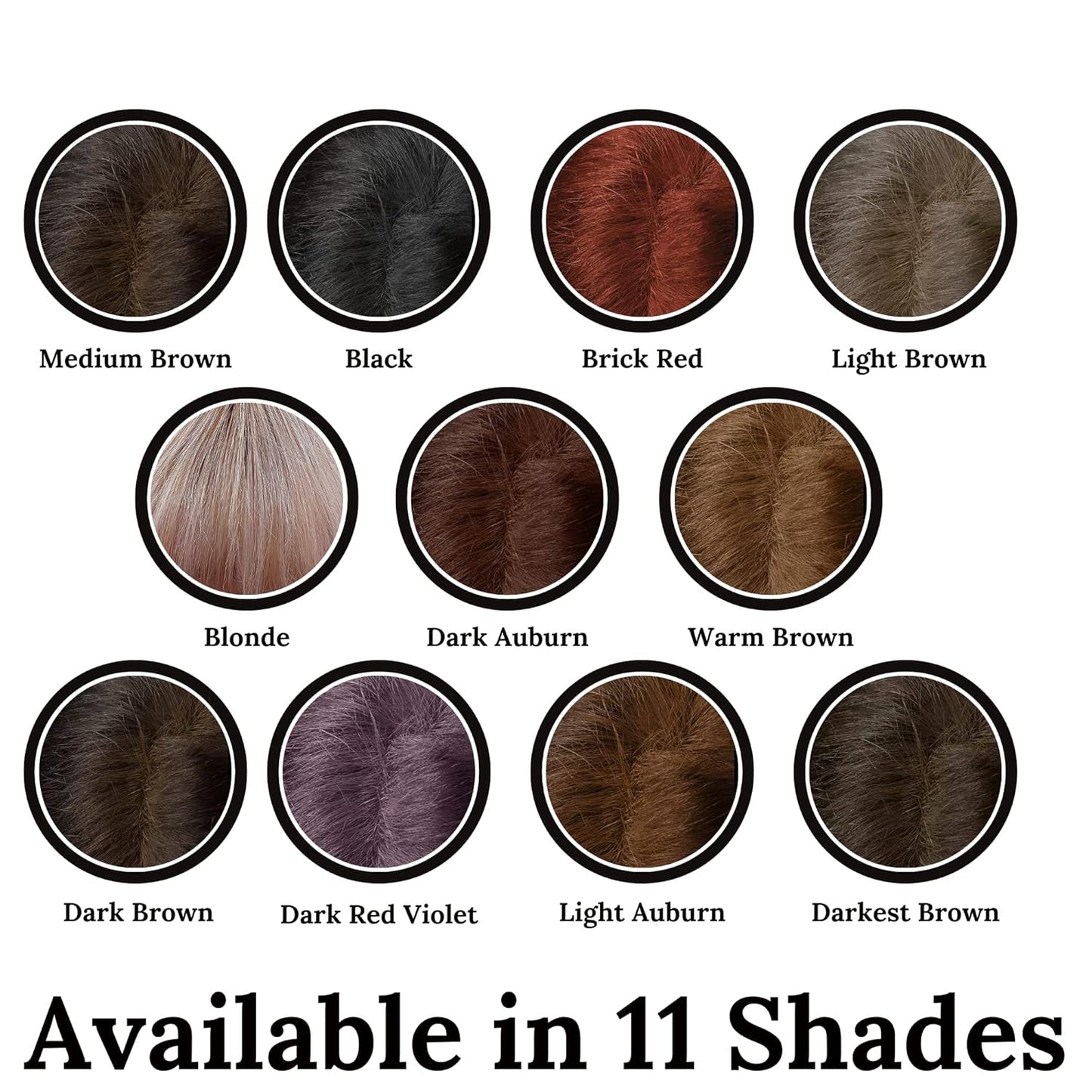 Hair Root Touch Up Powder Sample Size - 11 Shade with Zero Fragrance, Talc or Parabens - Coverup Hairline Concealer by NuBeauti (Darkest Brown)
