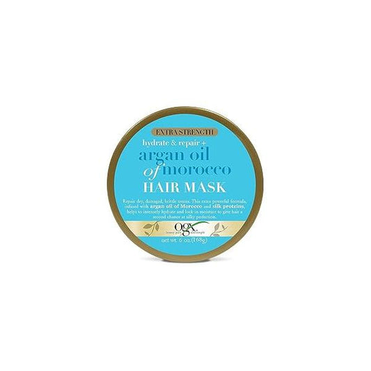 OGX Extra Strength Hydrate Repair + Argan Oil of Morocco Hair Mask Deep Moisturizing Conditioning Treatment, Citrus, 6 Ounce
