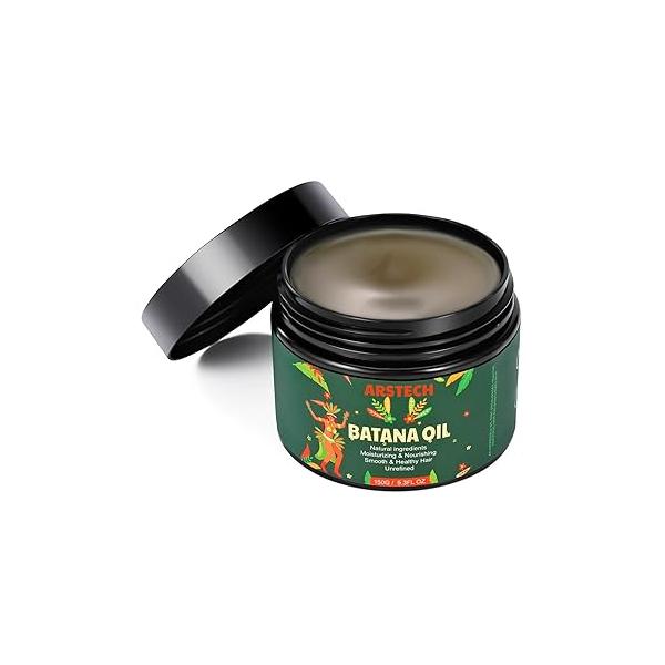Raw Batana Oil for Hair Growth Natural Organic 5.3oz Prevents Loss, Eliminates Split Ends & Increases Shine Promotes Thickness Women Men Care Oil（Odorless）